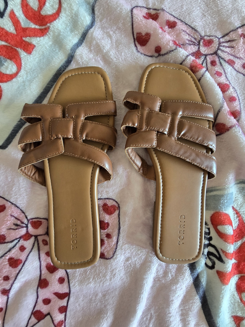 torrid Tan Braided Strap Slide Sandals